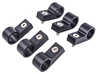 Line Clamps, 9/16 in. [6 pack, Black Aluminum]