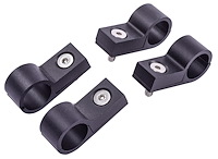 Line Clamps, -6AN (3/8 in.) [4 pack, Black Aluminum]