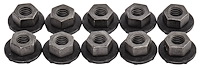 Metric Hex Flange Nuts 16 mm Loose Washer Flange OD [Black]