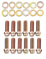 12-Point Intake Manifold Bolts for Chevy, Mopar and AMC [Zinc Dichromate Gold]