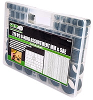 Nitrile Buna-N O-Ring Assortment (779-piece, Metric and SAE Sizes)