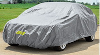 3-Layer Polypropylene Car Cover, Standard Duty [Light Gray, Large]