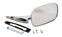 Manual Side View Mirror Fits Select 1968-1972 GM Cars, w/Rounded-Style Pivot End and Rib on the Base [Right/Passenger Side]