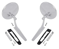 Side View Mirror Kit w/ Bowtie Logos Fits Select 1966-1972 Chevrolet Cars [Left AND Right Side]