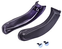 Bench Seat Hinge Covers for Select 1966-1972 GM Models [Black, Pair]