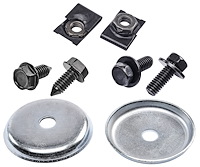 Inner Fender Hardware Kit Fits Select 1962-1981 Chevrolet Models - Black Stainless Steel