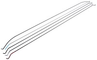 Headliner Bows Fits Select 1964-1965 GM A-Body 2-Door Coupes [5 Bows]