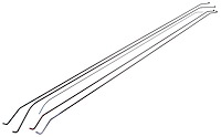 Headliner Bows Fits Select 1968-1972 GM A-Body 2-Door Coupes [5 Bows]