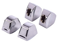 Heater & A/C Control Knob Set Fits Select 1966-1974 Chevrolet Chevelle, El Camino, Monte Carlo [Chrome]