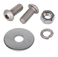 Rear Fender Fastener Kit for 1967-1972 Chevrolet, GMC Truck, Suburban [Button-Head Bolts, Natural Stainless Steel]