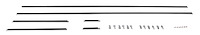 Body Side Molding Set for Select 1970-1987 GM Models [Black, 6-Piece]