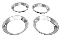 Stainless Steel SS Trim Ring Set for 1969 Chevrolet Camaro & 1969-1970 Chevrolet Chevelle, El Camino [15'' x 7 & 8'']