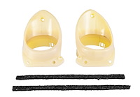 Dash Vent Bezels for 1964-1965 Chevrolet Chevelle, El Camino with Factory A/C [Vent Ball Housings, Pair]