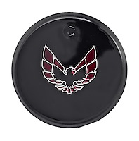 Steering Wheel Horn Cap Insert for 1970-1981 Pontiac Firebird Trans AM and Formula Models [Black w/TA Red Bird Emblem]