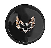 Steering Wheel Horn Cap Insert for 1970-1981 Pontiac Firebird Trans AM and Formula Models [Black w/TA Gold Bird Emblem]