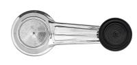 Window Crank Handle - Riveted Design for Select 1968-1977 GM Cars & Trucks [Black Knob]