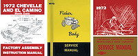 Shop Manual Set for 1972 Chevrolet Chevelle, El Camino and Monte Carlo