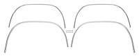 4-Piece Wheel Well Molding Kit for 1969 Pontiac Firebird