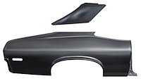 Full Quarter Panel W/Sail Panel Kit for 1970-1972 Chevrolet Nova, 1971-1972 Pontiac Ventura 2-Door Coupe [Right/Passenger Side]