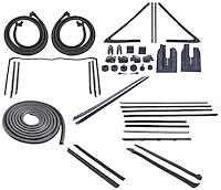 Weatherstrip w/Replacement Felts Kit for 1964 Chevy Chevelle Convertible