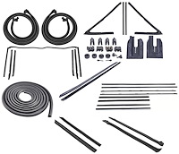 Weatherstrip w/Replacement Felts Kit for 1965 Chevy Chevelle Convertible