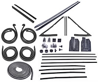Weatherstrip w/Reproduction Felts Kit for 1967 Chevy Chevelle 2-Door Hardtop