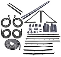Weatherstrip w/Authentic OE Felts Kit for 1967 Chevy Chevelle 2-Door Hardtop