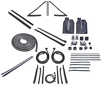 Weatherstrip w/Reproduction Felts Kit for 1966 Chevy Chevelle Convertible