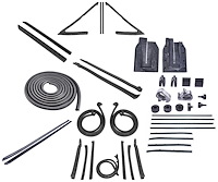 Weatherstrip w/Reproduction Felts Kit for 1967 Chevy Chevelle Convertible
