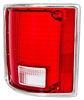 Tail Light Lenses for Select 1973-1991 Chevrolet & GMC Trucks [Left/Driver Side w/Trim]