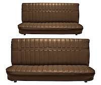 Front and Rear Bench Seat Upholstery for 1973-1980 Chevrolet/GMC Crew Cab Truck [Madrid Grain, Dark Saddle]