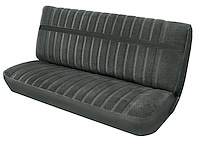 Front Bench Seat Upholstery for 1973-1980 Chevrolet/GMC Crew Cab Truck [Madrid Grain/Regal Velour, Charcoal/Charcoal]