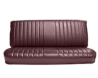Front Bench Seat Upholstery for 1981-1987 Chevrolet/GMC Standard/Crew Cab Truck [Madrid Grain Vinyl, With Pleats, Maroon]