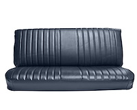 Front Bench Seat Upholstery for 1981-1987 Chevrolet/GMC Standard/Crew Cab Truck [Madrid Grain Vinyl, With Pleats, Navy Blue]