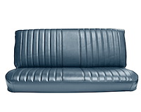 Front Bench Seat Upholstery for 1981-1987 Chevrolet/GMC Standard/Crew Cab Truck [Madrid Grain Vinyl, With Pleats, Medium Blue]