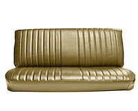 Front Bench Seat Upholstery for 1981-1987 Chevrolet/GMC Standard/Crew Cab Truck [Madrid Grain Vinyl, With Pleats, Palomino]