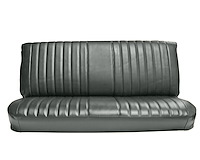 Front Bench Seat Upholstery for 1981-1987 Chevrolet/GMC Standard/Crew Cab Truck [Madrid Grain Vinyl, With Pleats, Charcoal]