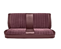 Front Bench Seat Upholstery for 1981-1987 Chevrolet/GMC Standard/Crew Cab Truck [Maroon Madrid, With Pleats, Burgundy Velour]