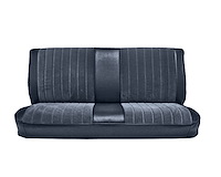Front Bench Seat Upholstery for 1981-1987 Chevrolet/GMC Standard/Crew Cab Truck [Navy Blue Madrid, With Pleats, Blue Velour]