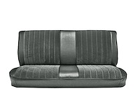 Front Bench Seat Upholstery for 1981-1987 Chevrolet/GMC Standard/Crew Cab Truck [Charcoal Madrid, With Pleats, Charcoal Velour]