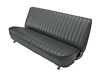 Front Bench Seat Upholstery for 1981-1987 Chevrolet/GMC Standard/Front Crew Cab Truck [Seat Belt Cutouts, Madrid, Charcoal]