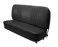 Bench Seat Upholstery for 1955 (2nd Series)-1959 Chevrolet/GMC Standard Cab Truck [With Pleats, Black]