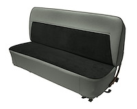 Bench Seat Upholstery for 1955 (2nd Series)-1959 Chevrolet/GMC Standard Cab Truck [Cameo Style, Dark Charcoal/Medium Gray]