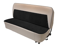 Bench Seat Upholstery for 1955 (2nd Series)-1959 Chevrolet/GMC Standard Cab Truck [Cameo Style, Black/White]