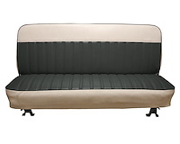 Bench Seat Upholstery for 1960-1966 Chevrolet/GMC Standard Cab Truck [With Pleats, Charcoal/White]