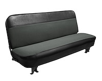 Bench Seat Upholstery for 1960-1966 Chevrolet/GMC Standard Cab Truck [Without Pleats, Black/Ebony Insert]