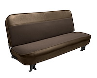 Bench Seat Upholstery for 1960-1966 Chevrolet/GMC Standard Cab Truck [Without Pleats, Saddle/Chocolate Insert]