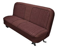 Bench Seat Upholstery with Open Backrest for 1967-1972 Chevrolet/GMC Standard Cab Truck [Maroon Madrid/Maroon Oxen]