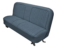 Bench Seat Upholstery with Open Backrest for 1967-1972 Chevrolet/GMC Standard Cab Truck [Solid Medium Blue Madrid]