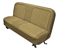 Bench Seat Upholstery with Open Backrest for 1967-1972 Chevrolet/GMC Standard Cab Truck [Palomino Madrid/Light Buckskin Oxen]